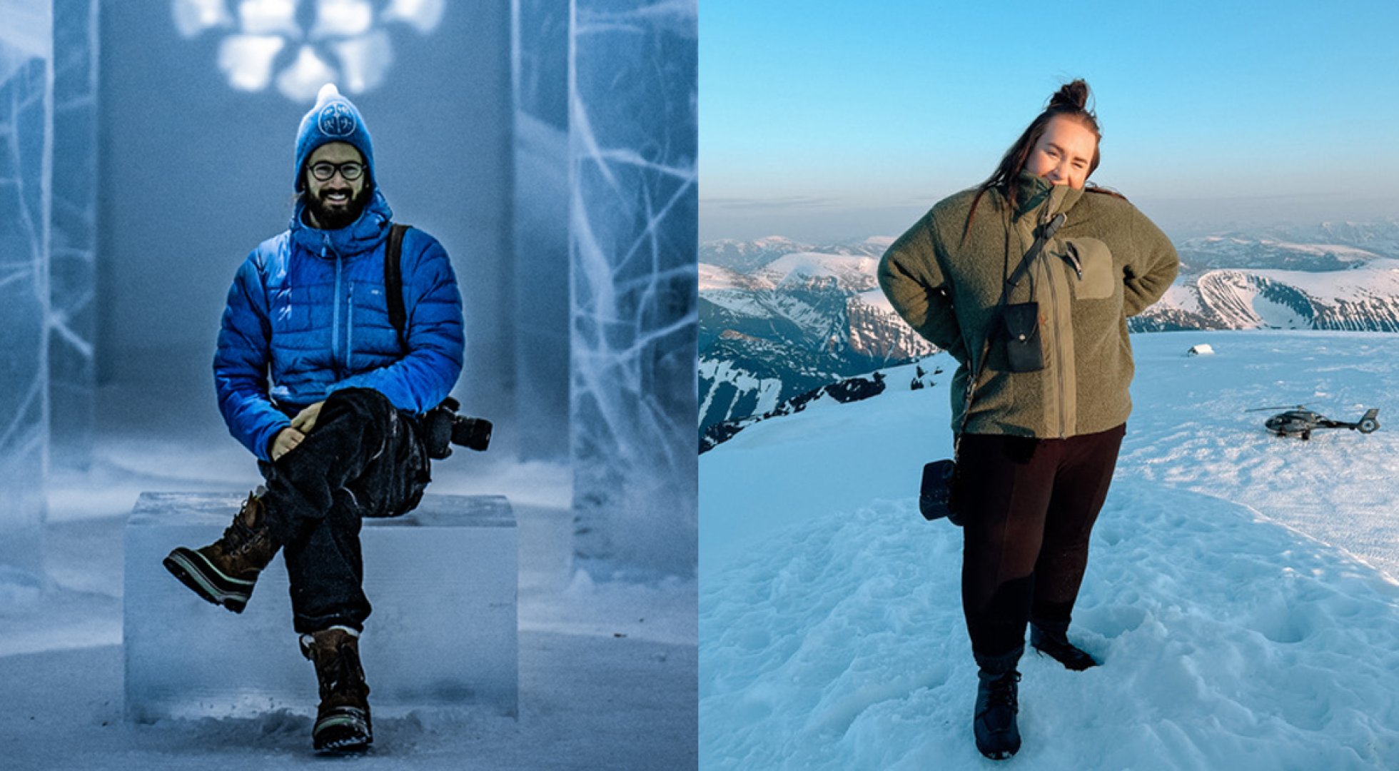 Bild på fotograferna Asaf och Rebecca.